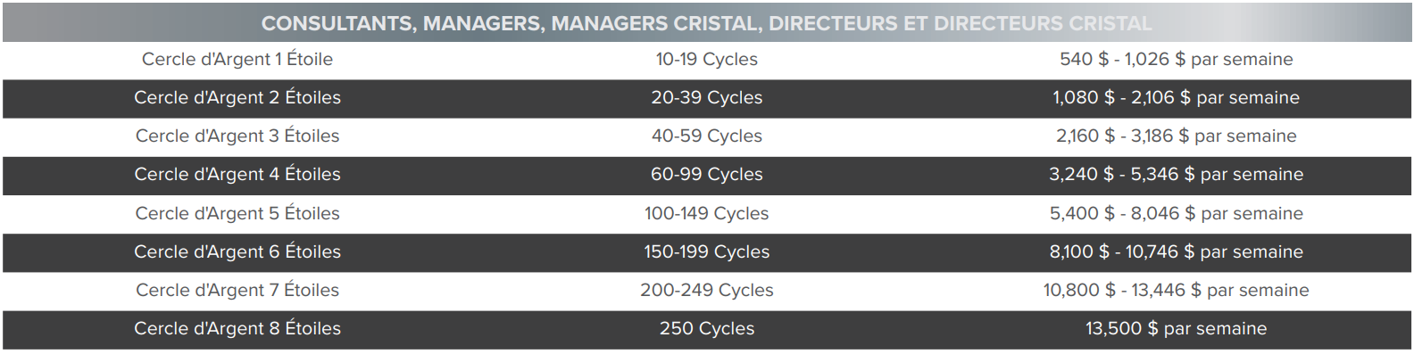 FR Silver Circle Table